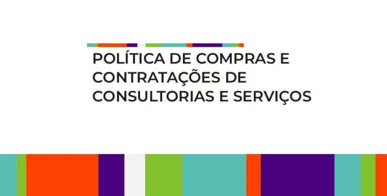 Capa da Política de compras e contratações de consultorias e serviços